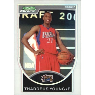 2007-08 Bowman Chrome Refractors #129 Thaddeus Young
