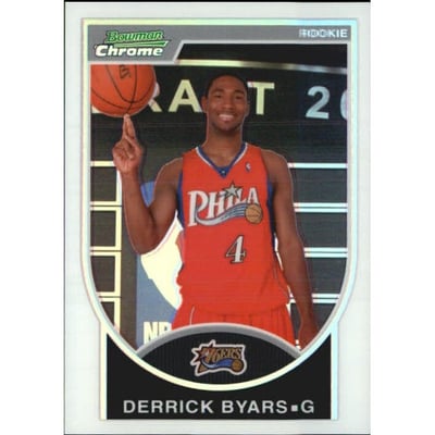 2007-08 Bowman Chrome Refractors #140 Derrick Byars