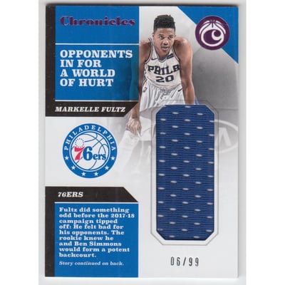 2017-18 Panini Chronicles Swatches Pink #13 Markelle Fultz