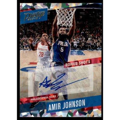 2017-18 Prestige Bonus Shots Signatures Crystal #28 Amir Johnson