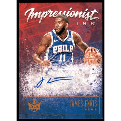 2019-20 Court Kings Impressionist Ink Autographs Citrine #17 James Ennis/49