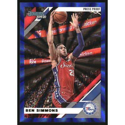 2019-20 Donruss Press Proof Blue Laser #155 Ben Simmons
