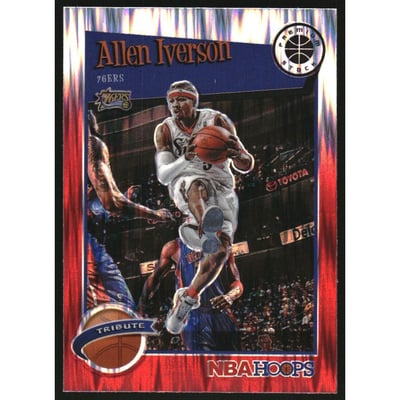 2019-20 Hoops Premium Stock Prizms Red Flash #285 Allen Iverson