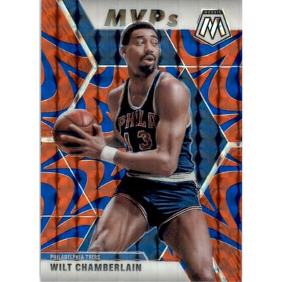 2019-20 Panini Mosaic Mosaic Blue Reactive #300 Wilt Chamberlain MVP