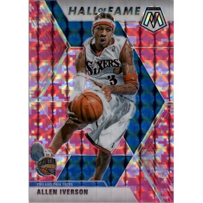 2019-20 Panini Mosaic Mosaic Pink Camo #287 Allen Iverson HOF