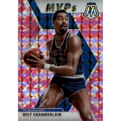 2019-20 Panini Mosaic Mosaic Pink Camo #300 Wilt Chamberlain MVP