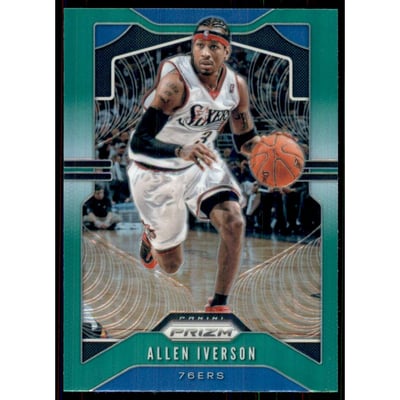 2019-20 Panini Prizm Prizms Green #6 Allen Iverson