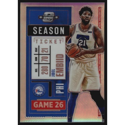 2020-21 Panini Contenders Optic Silver #11 Joel Embiid