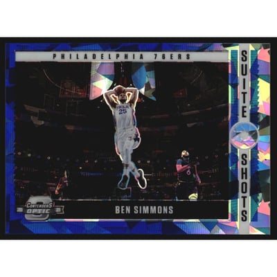 2020-21 Panini Contenders Optic Suite Shots Blue Cracked Ice #8 Ben Simmons