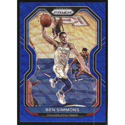 2020-21 Panini Prizm Prizms Blue Wave #125 Ben Simmons