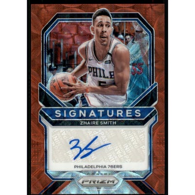 2020-21 Panini Prizm Signatures Prizms Choice #5 Zhaire Smith