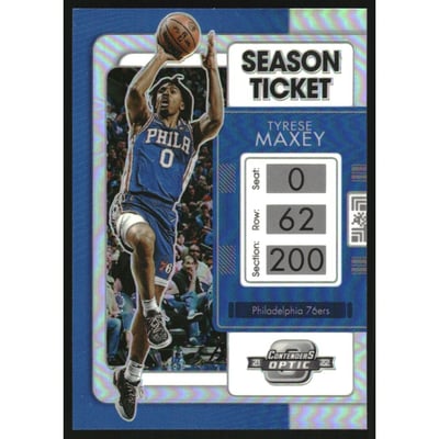 2021-22 Panini Contenders Optic Silver #15 Tyrese Maxey