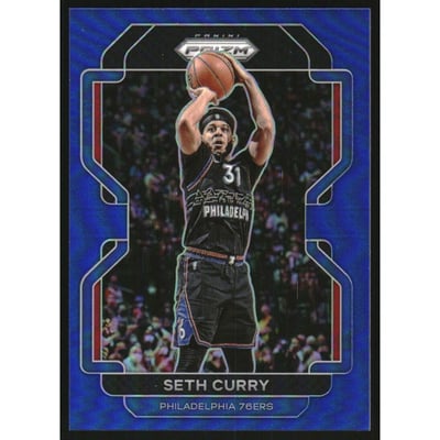 2021-22 Panini Prizm Prizms Blue #198 Seth Curry