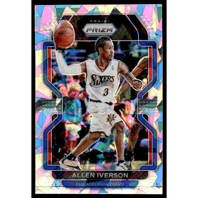 2021-22 Panini Prizm Prizms Ice #255 Allen Iverson