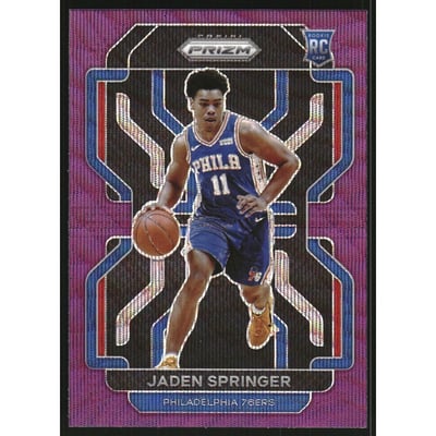 2021-22 Panini Prizm Prizms Purple Wave #317 Jaden Springer