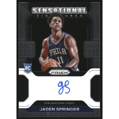 2021-22 Panini Prizm Sensational Signatures #78 Jaden Springer