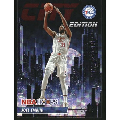 2023-24 Hoops City Edition Hyper Red #12 Joel Embiid