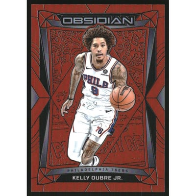 2023-24 Panini Obsidian Electric Etch Orange Flood #26 Kelly Oubre Jr.