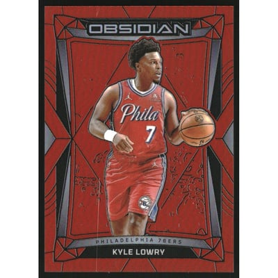 2023-24 Panini Obsidian Electric Etch Orange Flood #5 Kyle Lowry