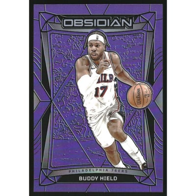 2023-24 Panini Obsidian Electric Etch Purple Flood #125 Buddy Hield