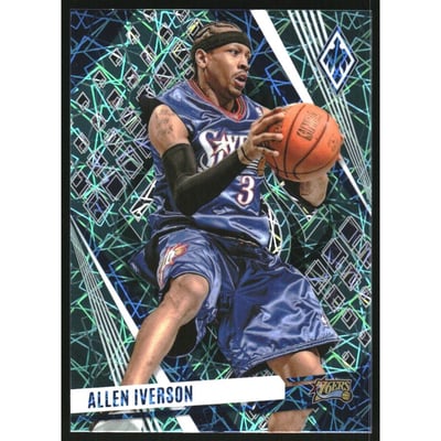 2023-24 Panini Phoenix Teal Lazer #8 Allen Iverson