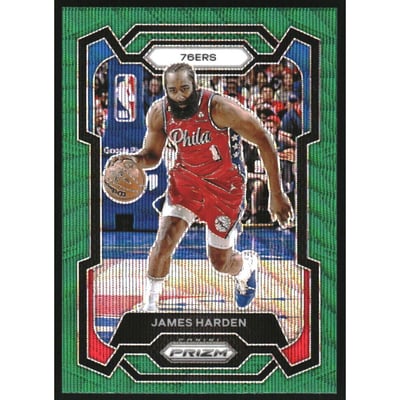 2023-24 Panini Prizm Prizms Green Wave #98 James Harden