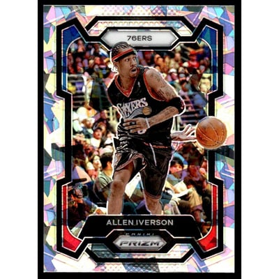 2023-24 Panini Prizm Prizms Ice #184 Allen Iverson