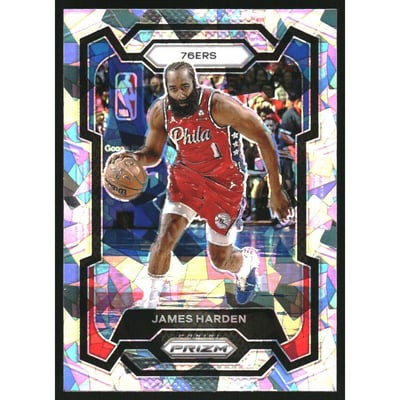2023-24 Panini Prizm Prizms Ice #98 James Harden