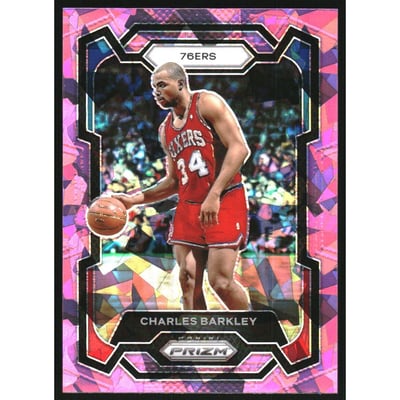 2023-24 Panini Prizm Prizms Pink Ice #180 Charles Barkley