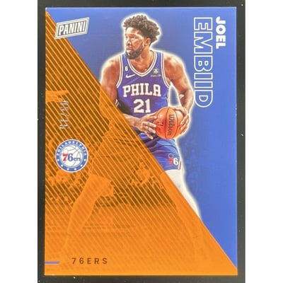 2023 Panini Father's Day Orange #10 Joel Embiid /15
