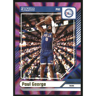 2024-25 Donruss Holo Purple Laser #117 Paul George