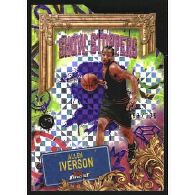 2024-25 Finest Showstoppers Purple X-Fractors #S19 Allen Iverson