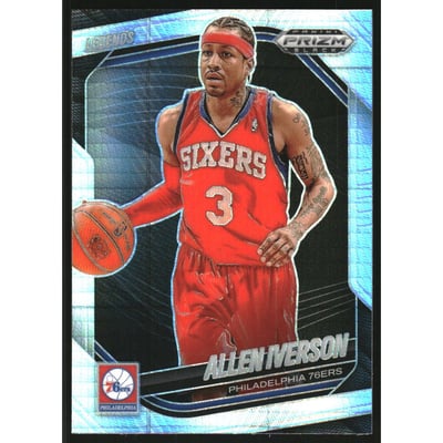2024-25 Panini Prizm Black Prizms Hyper #262 Allen Iverson LGD