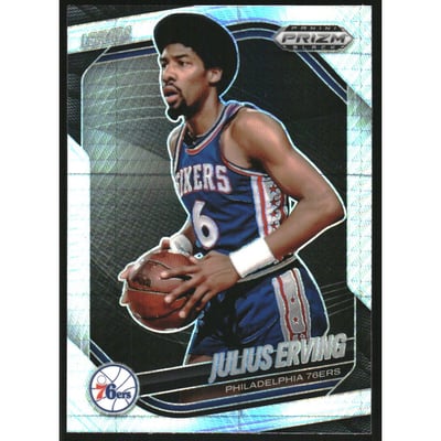 2024-25 Panini Prizm Black Prizms Hyper #263 Julius Erving LGD