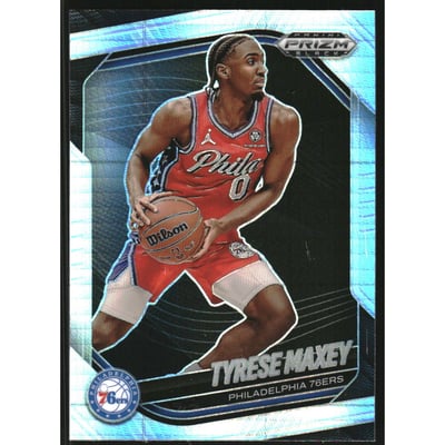 2024-25 Panini Prizm Black Prizms Hyper #89 Tyrese Maxey