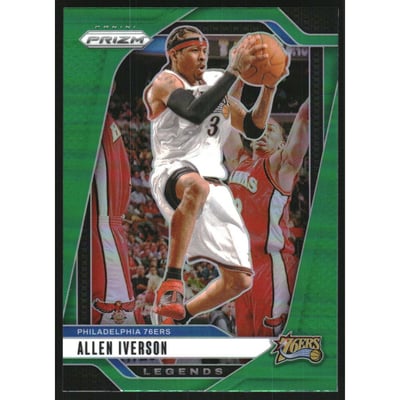 2024-25 Panini Prizm Prizms Green #291 Allen Iverson