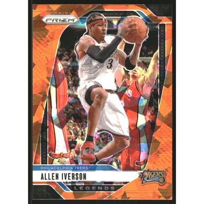 2024-25 Panini Prizm Prizms Orange Ice #291 Allen Iverson
