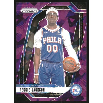 2024-25 Panini Prizm Prizms Purple Ice #162 Reggie Jackson