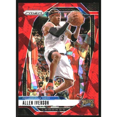 2024-25 Panini Prizm Prizms Red Ice #291 Allen Iverson