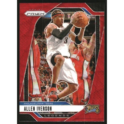 2024-25 Panini Prizm Prizms Ruby Wave #291 Allen Iverson