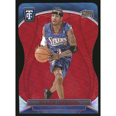 2024-25 Totally Certified Mirror Platinum Red Die Cut #178 Allen Iverson LGD
