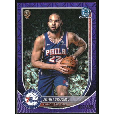 2025-26 Bowman Chrome Purple Mojo Refractors #BCV35 Johni Broome