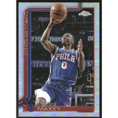 2025-26 Topps Chrome Refractors #185 Tyrese Maxey