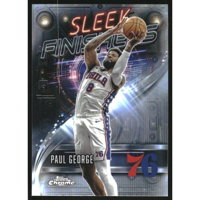 2025-26 Topps Chrome Sleek Finishers Refractors #SF16 Paul George