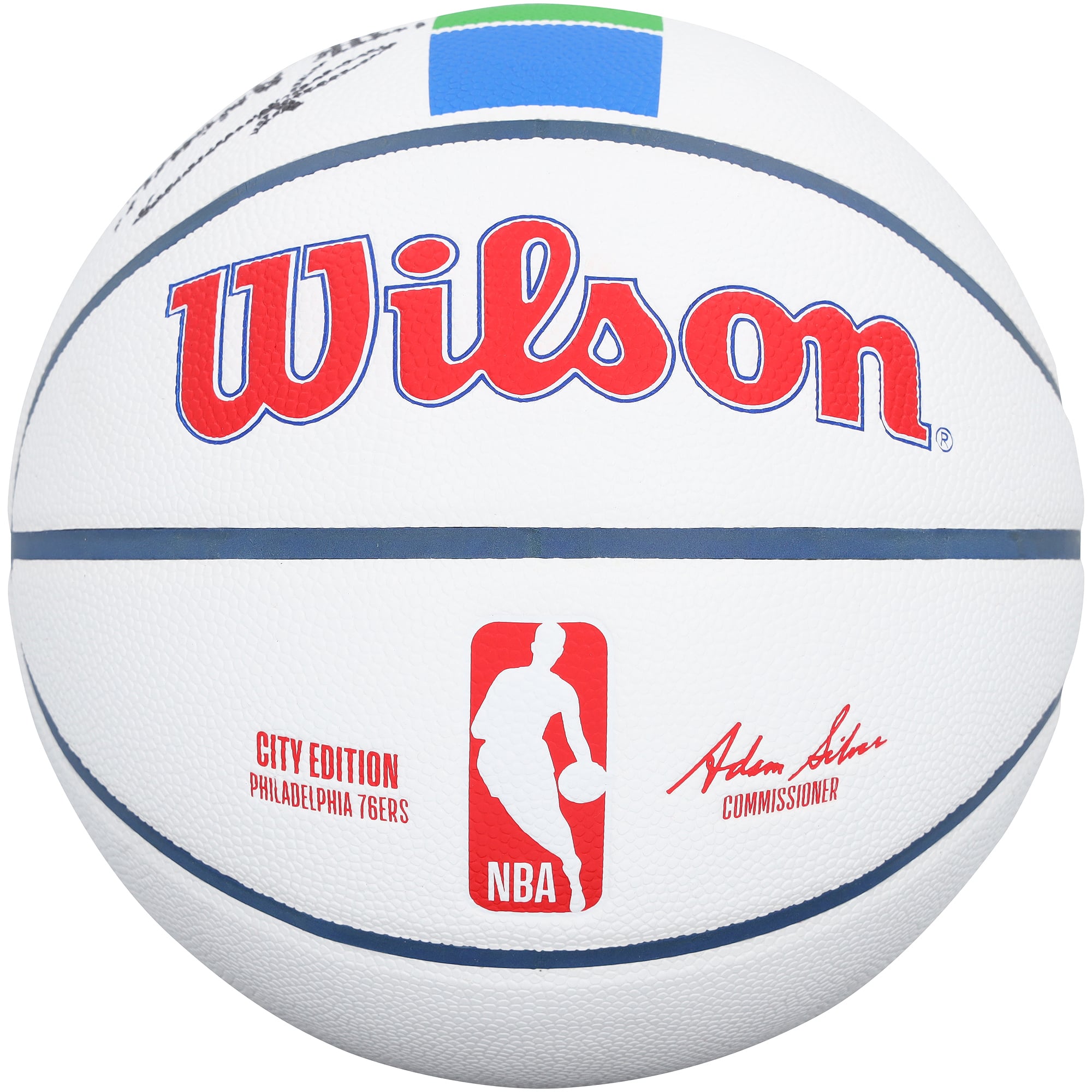 Allen Iverson & Tyrese Maxey Philadelphia 76ers Autographed Wilson 2024-25 City Edition Basketball with Multiple Inscriptions