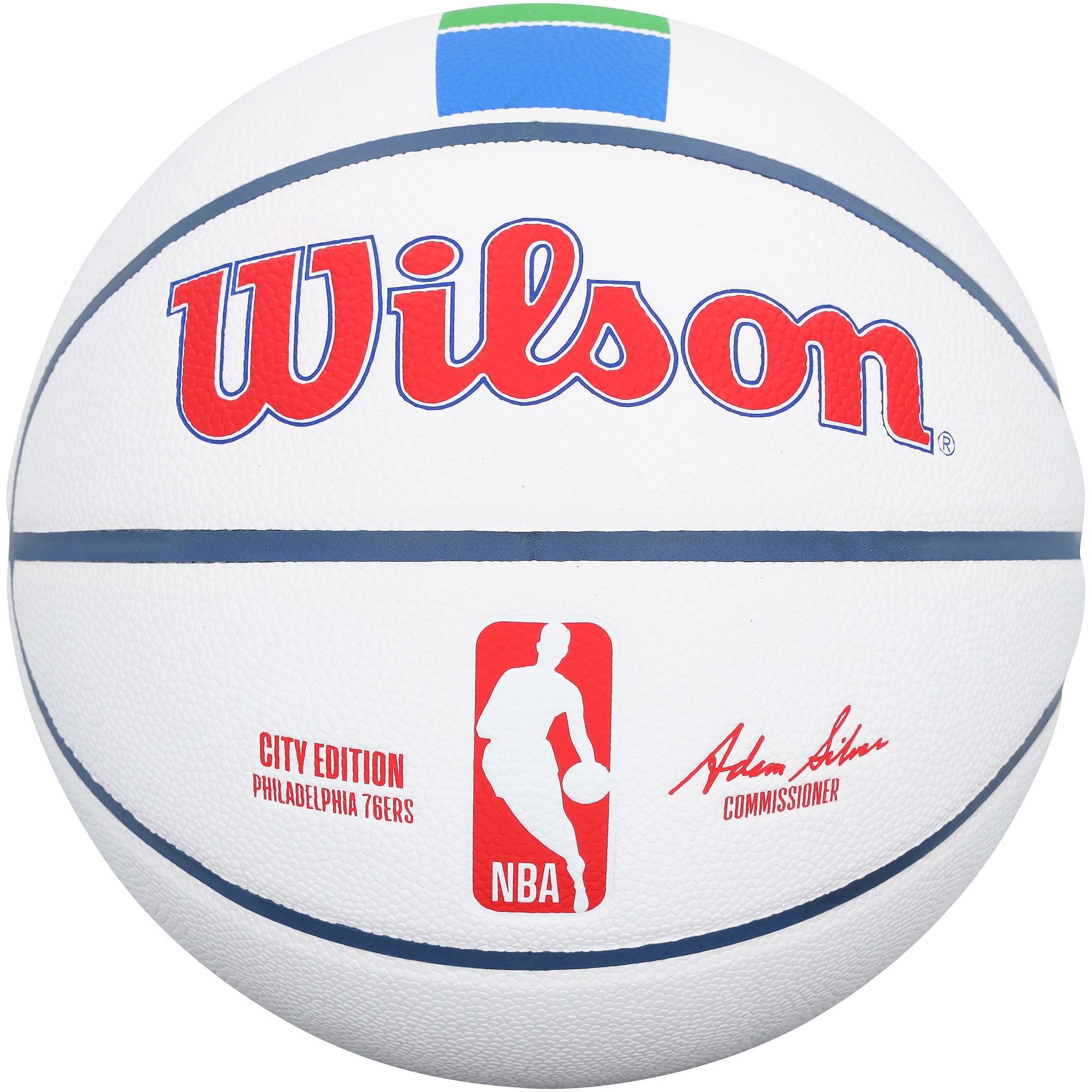 Allen Iverson & Tyrese Maxey Philadelphia 76ers Autographed Wilson 2024-25 City Edition Basketball