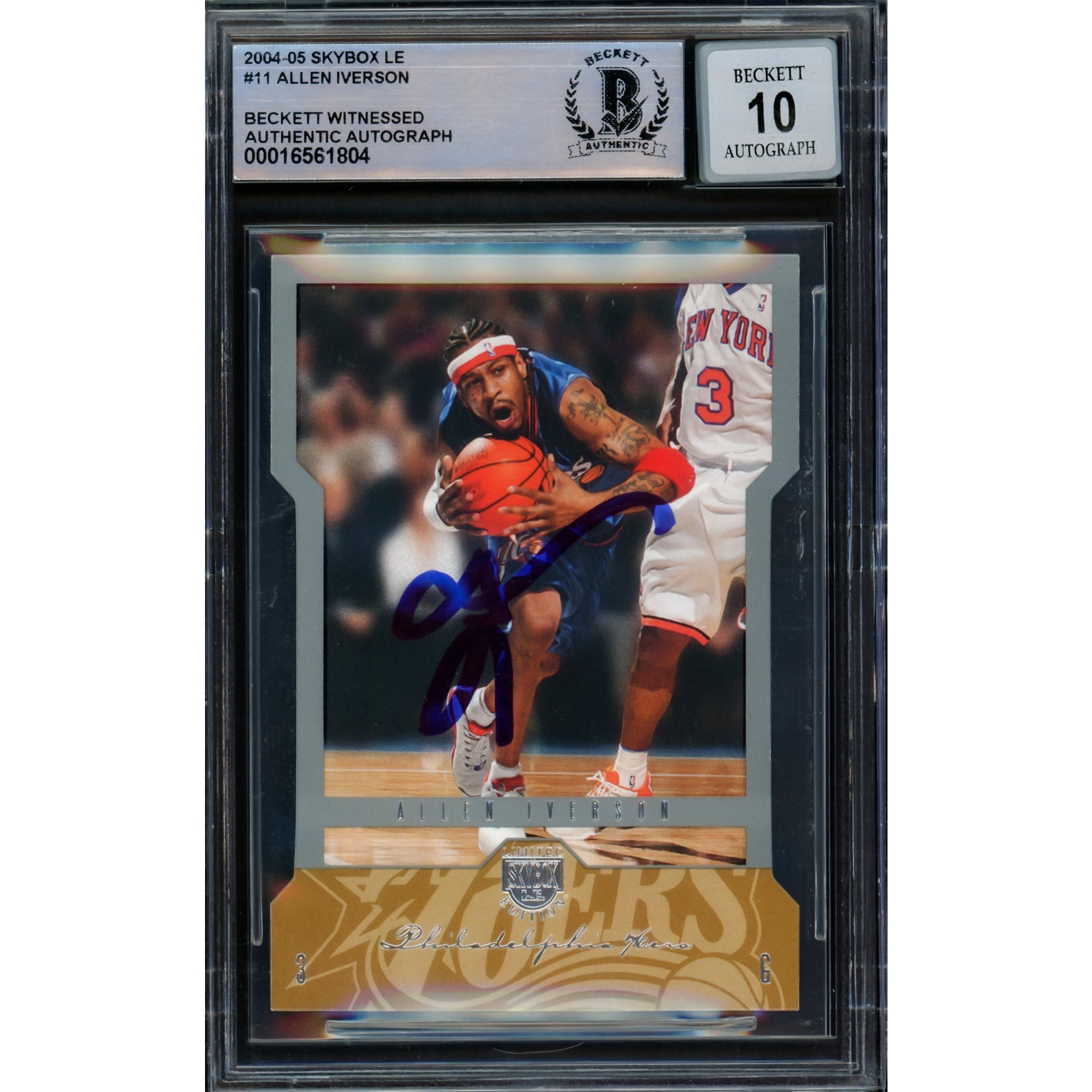 nbaカード allen iverson 2004-05 Skybox Fresh Ink - Property Of 