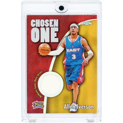 Allen Iverson Philadelphia 76ers 2005-06 Topps Chrome Chosen One Refractor Game Used Jersey Relic #CO-AI #75/99 Card
