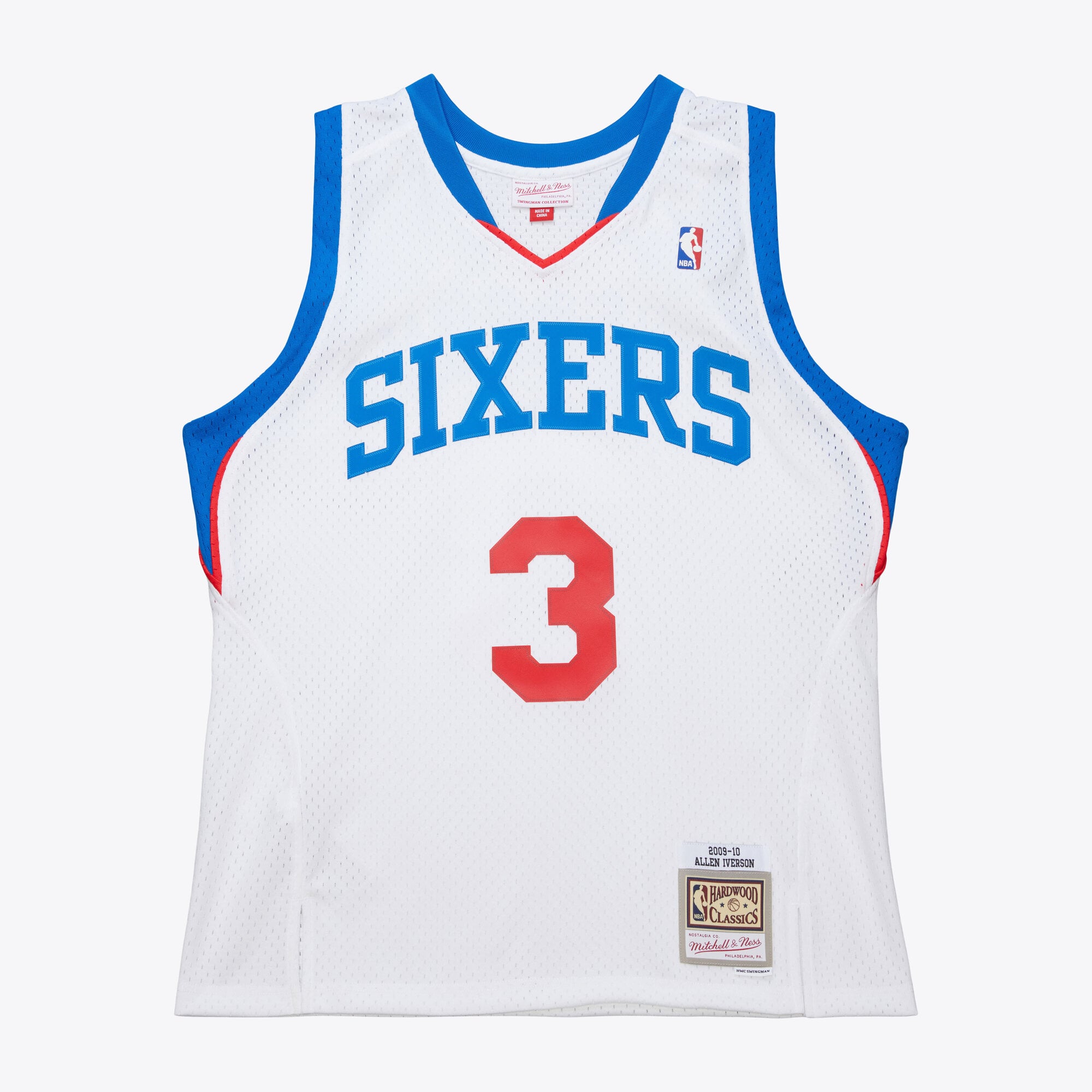 Allen Iverson Philadelphia 76ers 2009-10 White Swingman Jersey