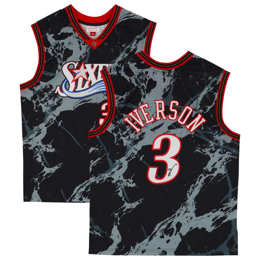 Allen Iverson Philadelphia 76ers Practice T-shirt - Red, Youth & Adult Sizes S-4XL